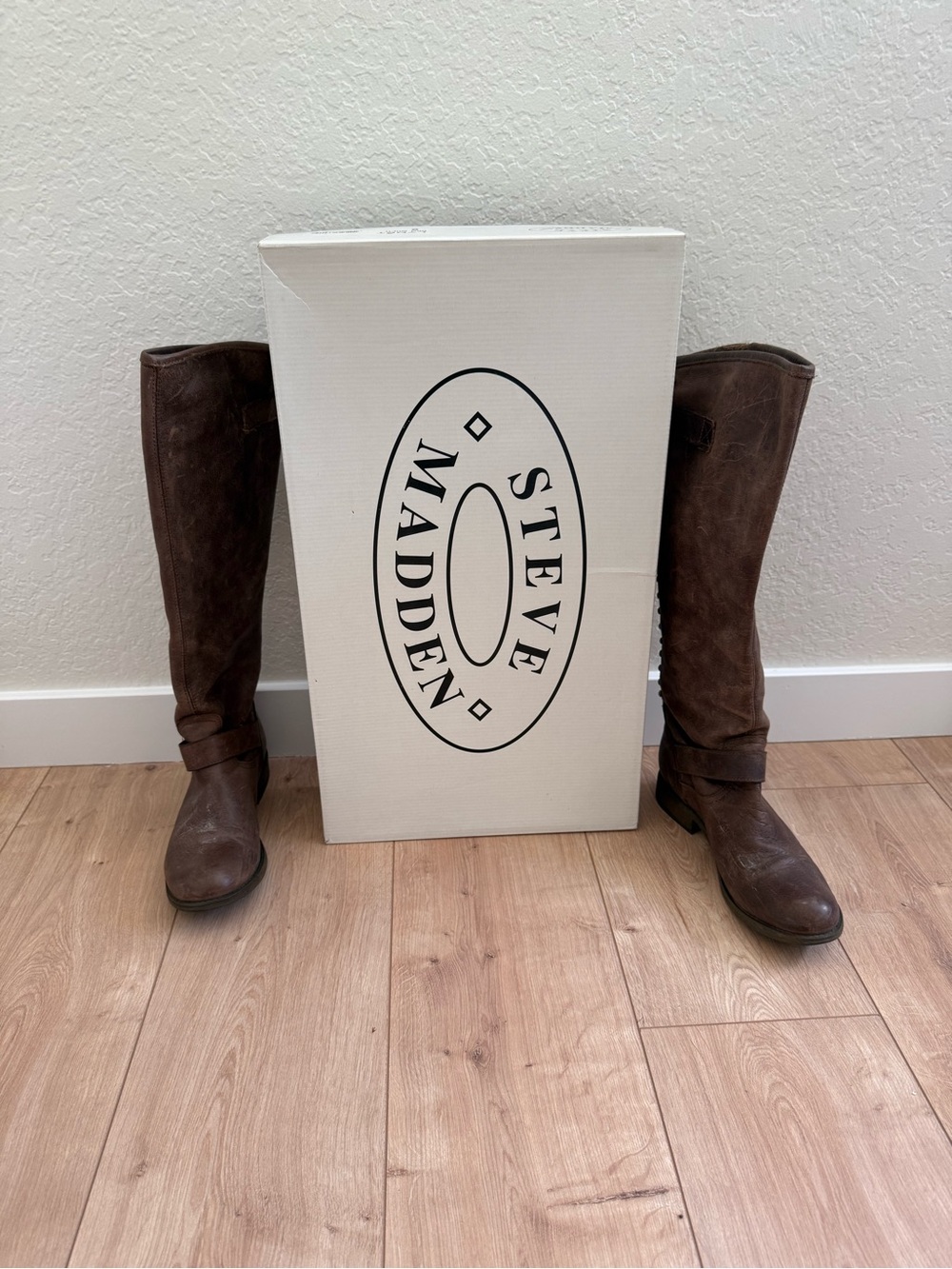 Steve Madden Dark Brown Leather Knee-High Boots